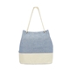aerial view a blue renew i 10 oz recycled cotton tote bag, image 1 of 6