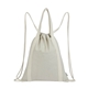aerial view a natural renew ii 9 oz recycled cotton drawstring bag, image 1 of 4
