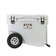 aerial view a white rovr(r) rollr(r) 60qt wheeled hard cooler, image 1 of 7