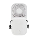 aerial view a white breezy rechargeable multi - use hand fan, image 1 of 5