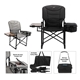 a group of icool(r) twin peaks deluxe camping chair with 18- can cooler