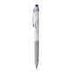 a white w/silver accents and blue ink glidewrite signature ballpoint pen