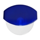 aerial view a translucent blue personalized pizza cutter, image 1 of 2