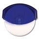 aerial view a translucent blue personalized pizza cutter, image 1 of 2