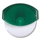 aerial view a translucent green personalized pizza cutter, image 1 of 2