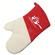 aerial view a red da oven mitt with magnet, image 1 of 2