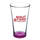 aerial view a pink pub crawl 16 oz libbey pint glasses, image 1 of 2