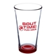 aerial view a red pub crawl 16 oz libbey pint glasses, image 1 of 2