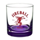 aerial view a purple double neat 9.5 oz heavy base whiskey glass, image 1 of 2