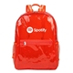 aerial view a red columbus clear backpack, image 1 of 2