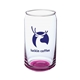 aerial view a pink crafty 16 oz arc can shaped beer glasses, image 1 of 2