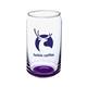 aerial view a purple crafty 16 oz arc can shaped beer glasses, image 1 of 2