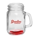 aerial view a red handcrafted 4.5 oz mason jar sampler glass, image 1 of 2