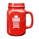 aerial view a red speckled 16 oz savannah ceramic mason jar, image 1 of 2