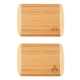 aerial view a natural kona groove 18 x 12-1/2 bamboo cutting board, image 1 of 3