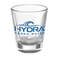 aerial view a clear straight up 1.75 oz clear glass shot glasses, image 1 of 2
