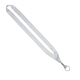 a white usa made 0.75 dye - sublimated lanyard with zinc crimp zinc split - ring