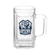 aerial view a clear chug 15 oz sports fan glass beer mug, image 1 of 2