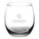 aerial view a black vino 11.5 oz mikonos stemless wine glass, image 1 of 2