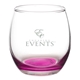 aerial view a pink vino 11.5 oz mikonos stemless wine glass, image 1 of 2