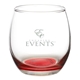 aerial view a red vino 11.5 oz mikonos stemless wine glass, image 1 of 2