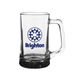 aerial view a black guzzler 25 oz arc glass beer mug, image 1 of 2