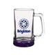 aerial view a purple guzzler 25 oz arc glass beer mug, image 1 of 2