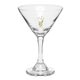 aerial view a clear shakin not stirred 9.25 oz martini glass, image 1 of 2