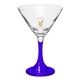 aerial view a purple shakin not stirred 9.25 oz martini glass, image 1 of 2
