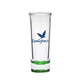 aerial view a green paloma 2 oz clear cordial shooter shot glass, image 1 of 2