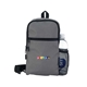 aerial view a gray daypack recycled sling bag, image 1 of 2