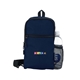 aerial view a navy daypack recycled sling bag, image 1 of 2