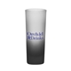 aerial view a black sunrise 2 oz glass tall shot glass, image 1 of 2