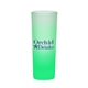 aerial view a green sunrise 2 oz glass tall shot glass, image 1 of 2