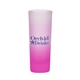 aerial view a pink sunrise 2 oz glass tall shot glass, image 1 of 2