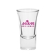 aerial view a clear bottoms up 2 oz lord shooter etched shot glass, image 1 of 2