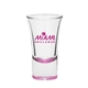 aerial view a pink bottoms up 2 oz lord shooter etched shot glass, image 1 of 2