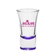 aerial view a purple bottoms up 2 oz lord shooter etched shot glass, image 1 of 2