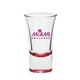 aerial view a red bottoms up 2 oz lord shooter etched shot glass, image 1 of 2