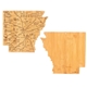 aerial view a arkansas u.s. destination bamboo cutting and serving boards, image 1 of 2