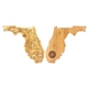 aerial view a florida u.s. destination bamboo cutting and serving boards, image 1 of 2