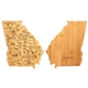 aerial view a georgia u.s. destination bamboo cutting and serving boards, image 1 of 2