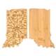 aerial view a indiana u.s. destination bamboo cutting and serving boards, image 1 of 2