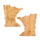 aerial view a minnesota u.s. destination bamboo cutting and serving boards, image 1 of 2