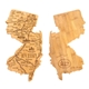 aerial view a new jersey u.s. destination bamboo cutting and serving boards, image 1 of 2