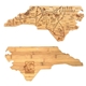 a north carolina u.s. destination bamboo cutting and serving boards