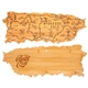 aerial view a puerto rico u.s. destination bamboo cutting and serving boards, image 1 of 2