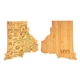 aerial view a rhode island u.s. destination bamboo cutting and serving boards, image 1 of 2