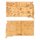 a south dakota u.s. destination bamboo cutting and serving boards