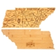 aerial view a tennessee u.s. destination bamboo cutting and serving boards, image 1 of 2